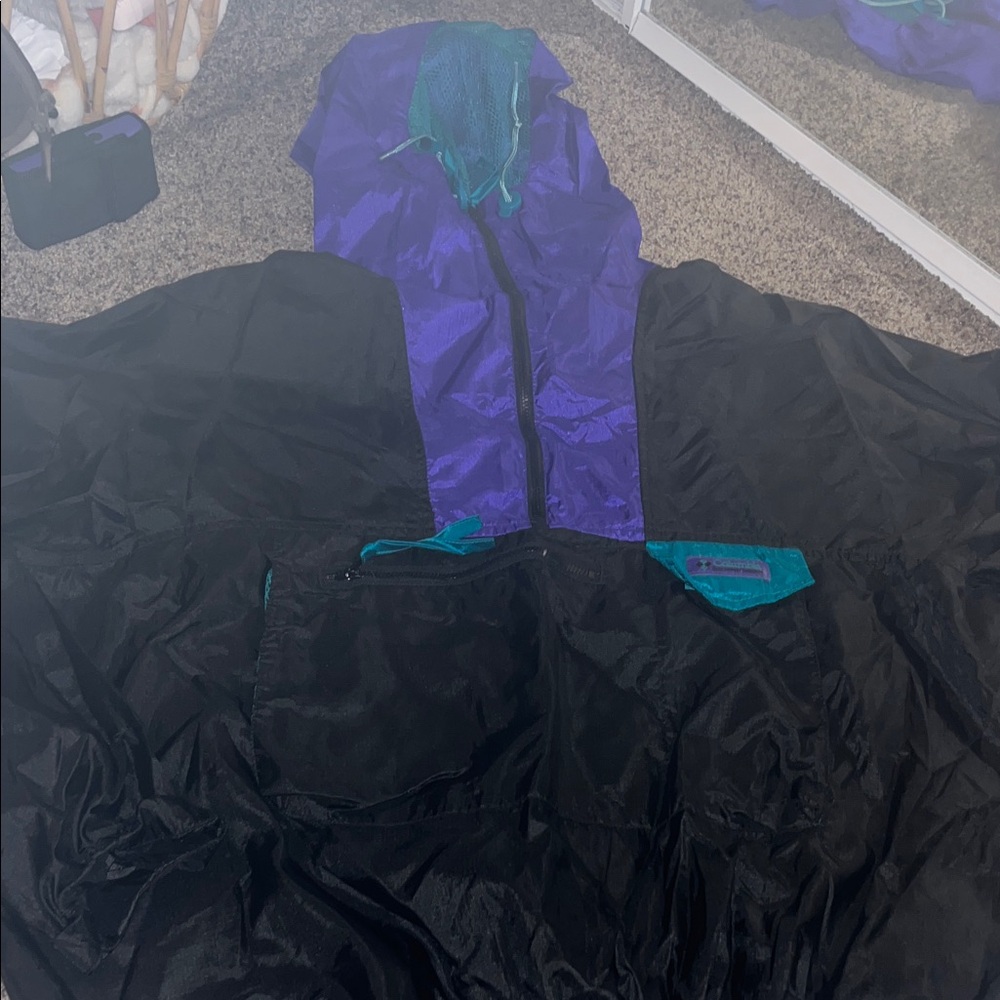 Columbia Black and Purple Jacket with Teal Details